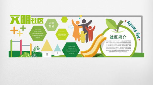 创意时尚文明社区文化墙宣传模板设计 PSD分层素材下载与数字文化创意应用